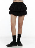 Tiered Ruffle Mini Skirt CL508