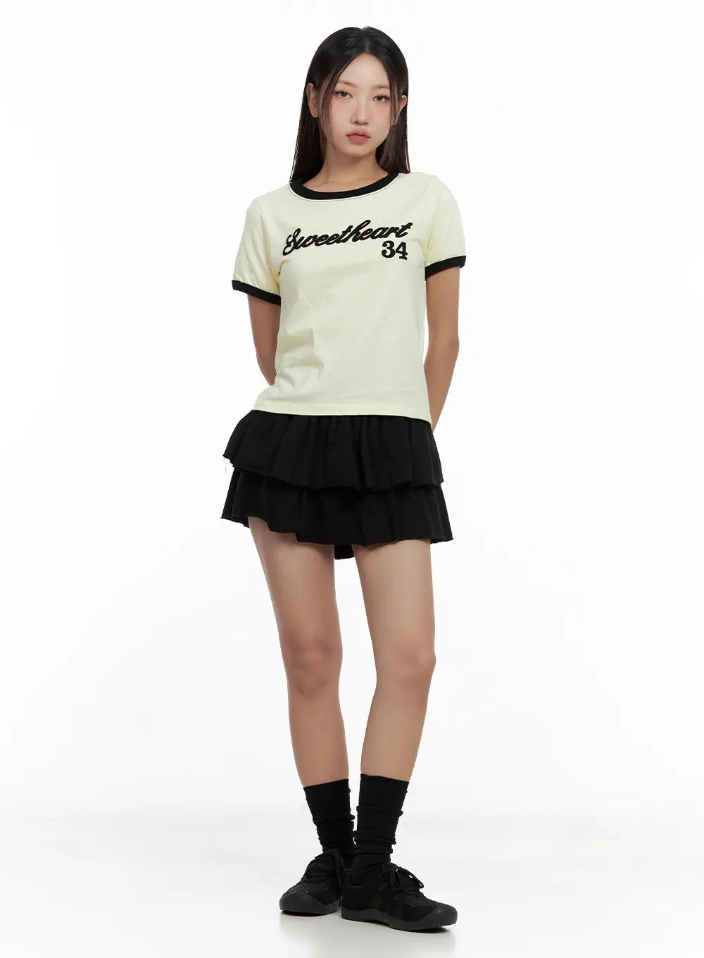 Tiered Ruffle Mini Skirt CL508