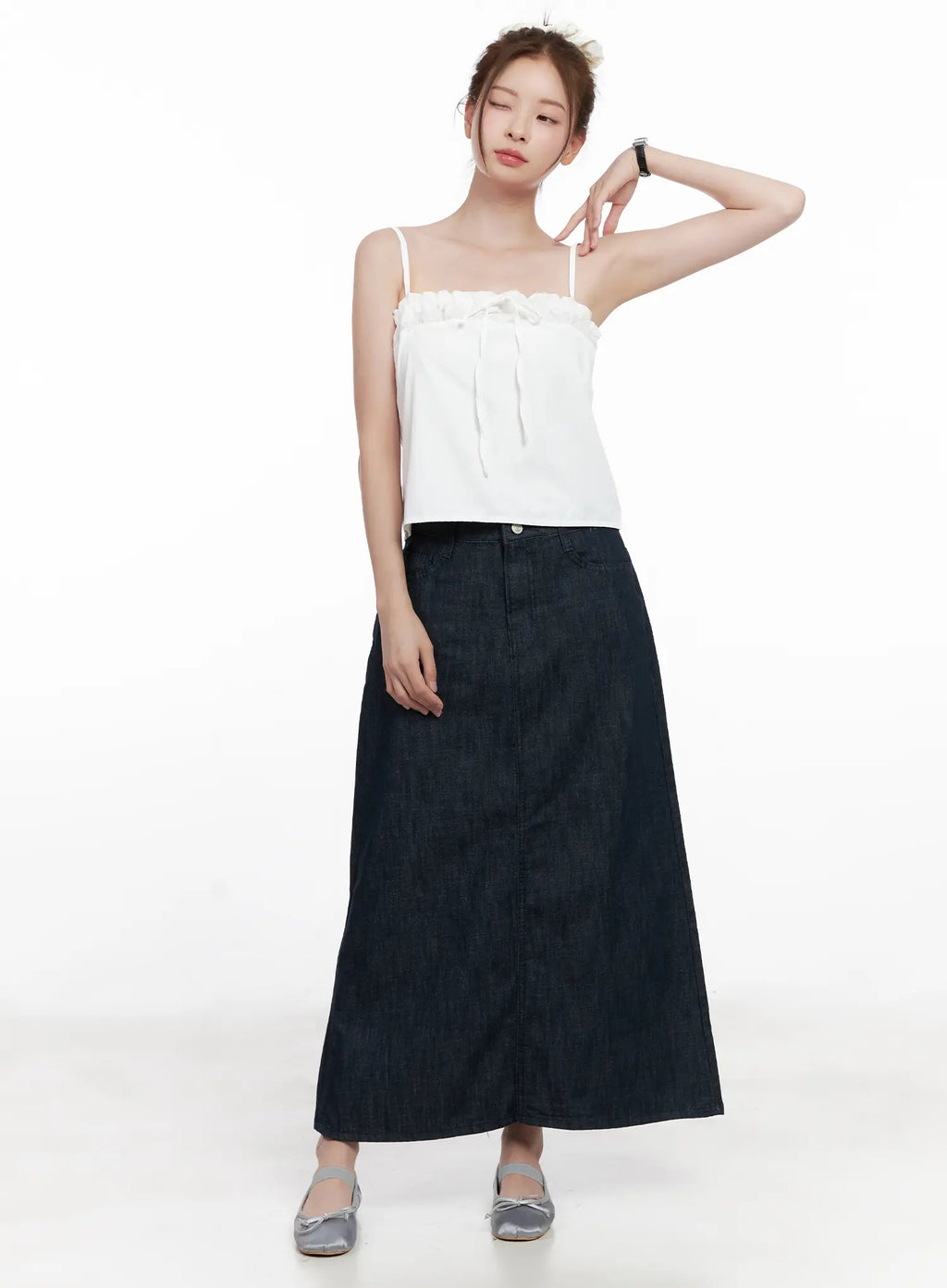 Side-Slit Long Skirt CL523