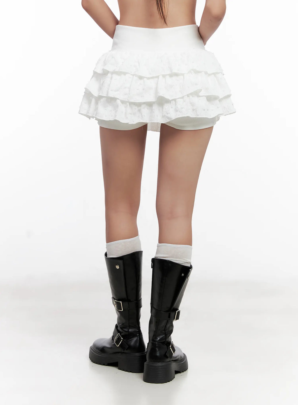 Tiered Ruffle Mini Skirt CL518
