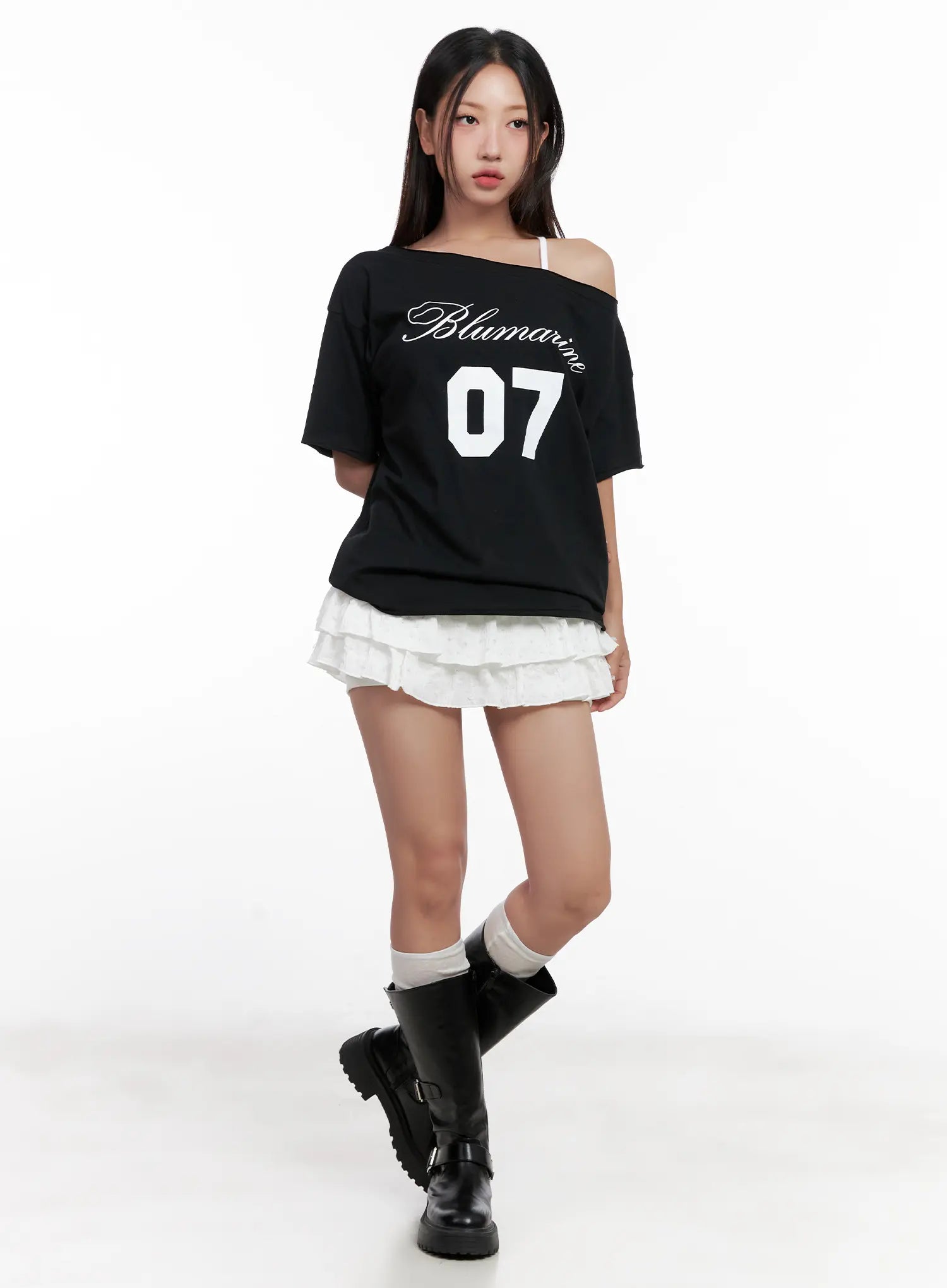 Tiered Ruffle Mini Skirt CL518