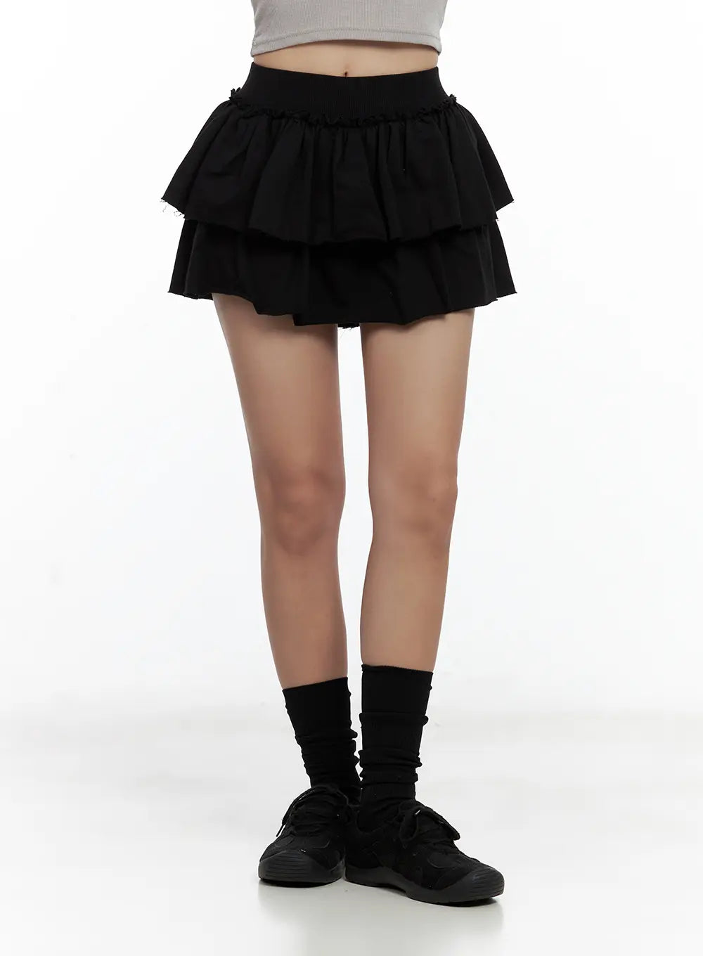 Tiered Ruffle Mini Skirt CL508